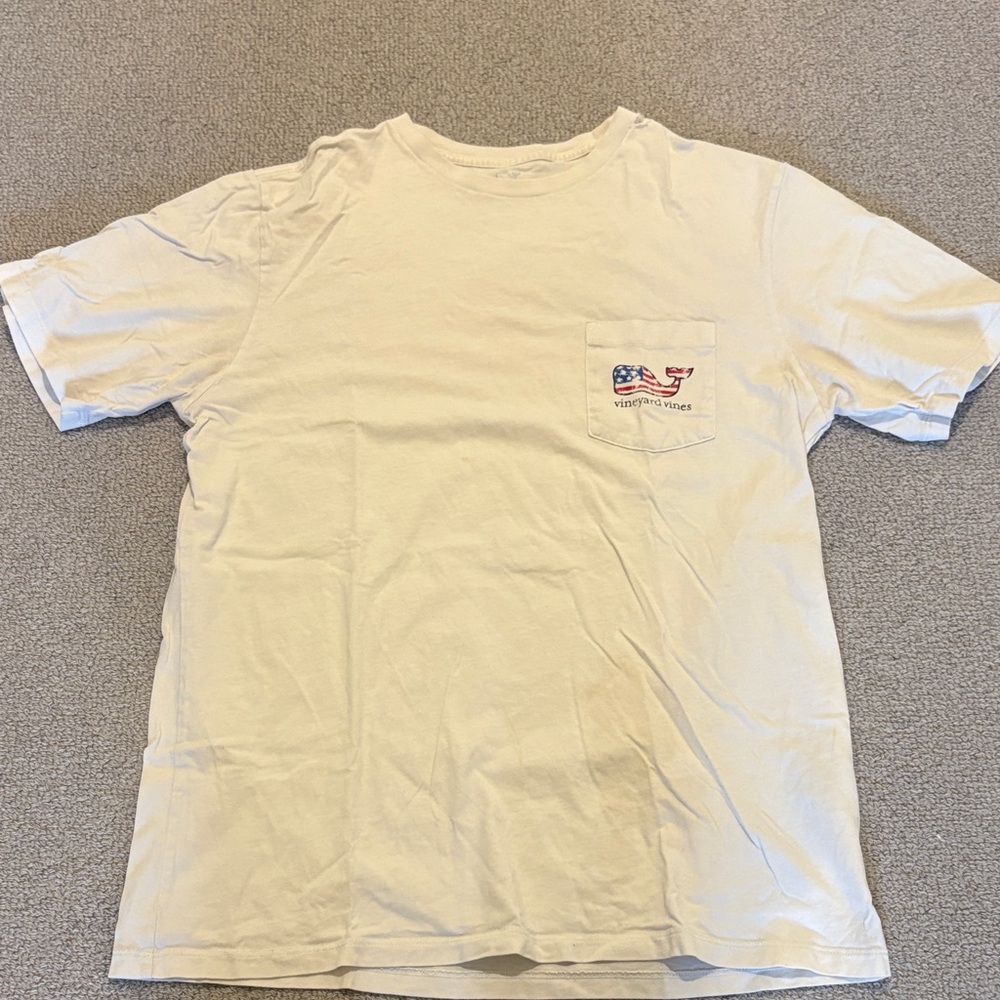 Vineyard Vines Men's USA White Tee